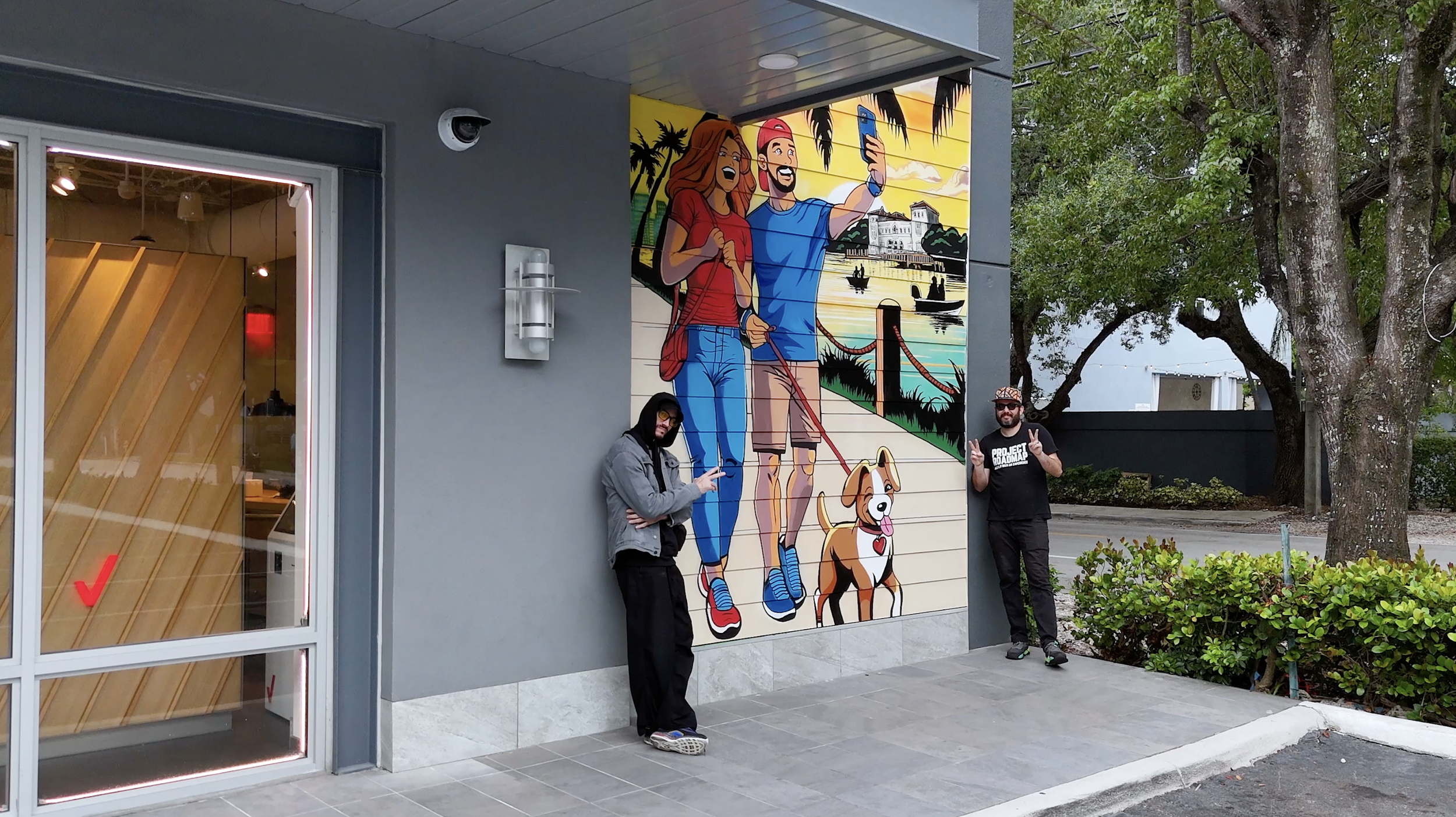Verizon Coconut Grove Miami Mural by Roc Sol, Dennis Perez and Project Roadmap Murals - Miami Mural Team, Coconut Grove Murals