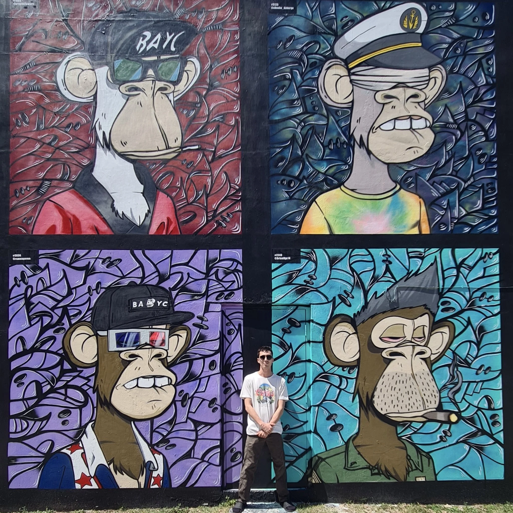 Bored Ape Wall of Fame Mural in Miami by Roc Sol Wynwood Allapattah - BAYC Mural in Miami