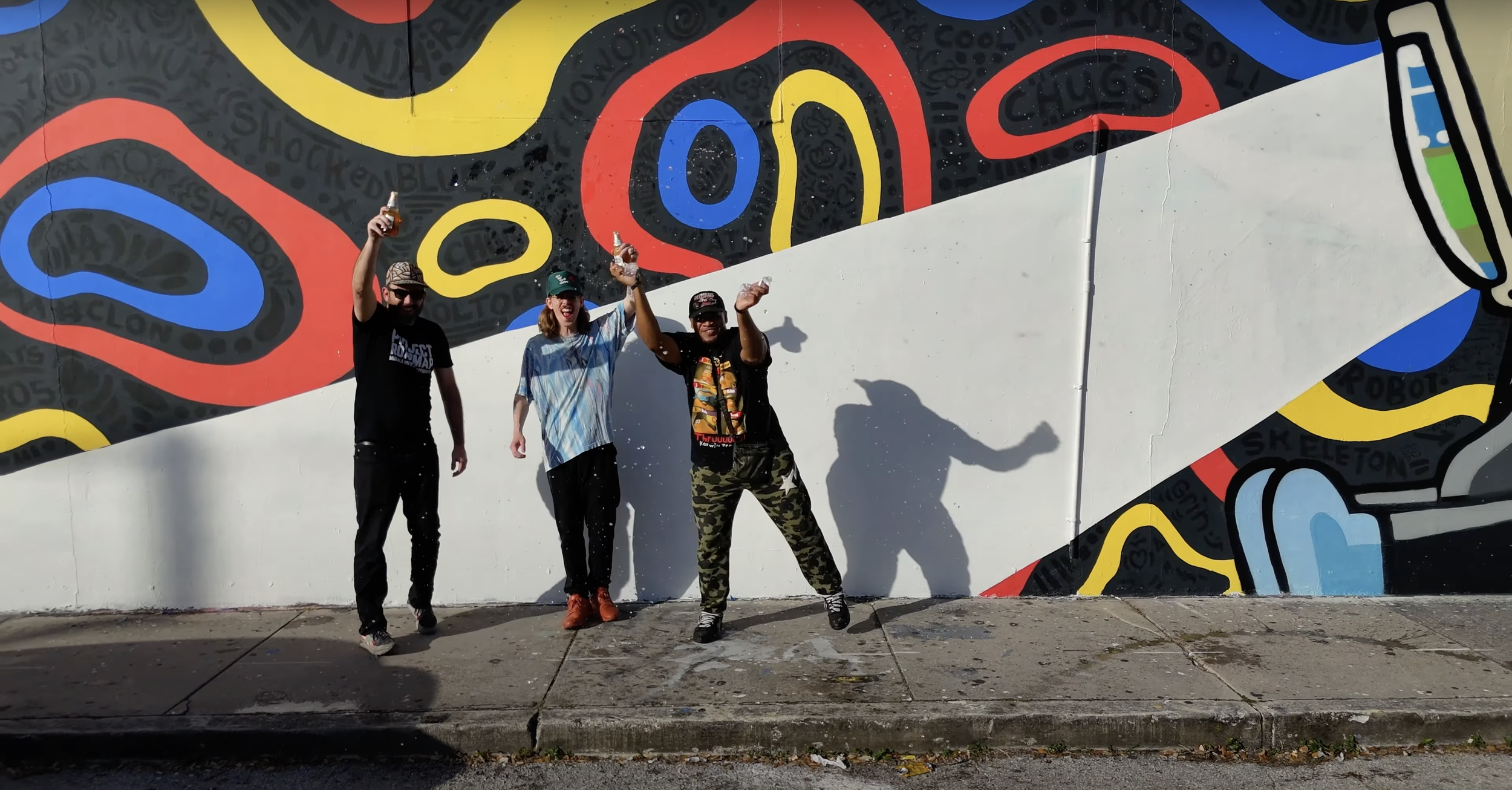 Cool Cats Mural by Roc Sol and Project Roadmap with Clon Swickie Dee Perez Robin Hood Art Basel 2023