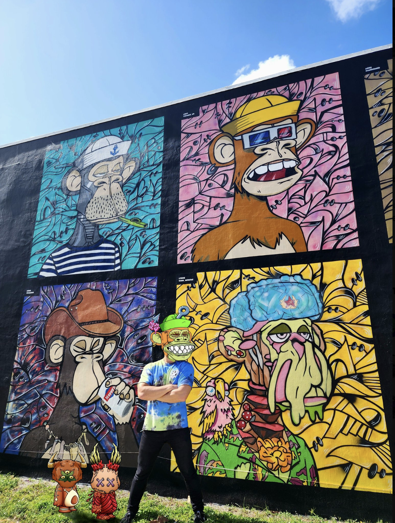 Bored Ape Wall of Fame Mural in Miami by Roc Sol Wynwood Allapattah - BAYC Mural in Miami