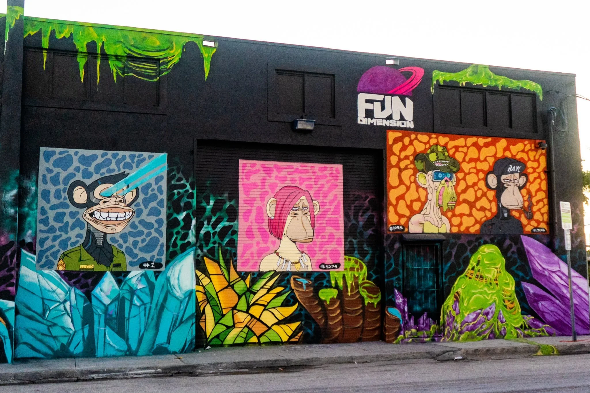 Otherblock Miami 2022 at Fun Dimension Mural in Wynwood by Roc Sol Swickie Dee Perez 