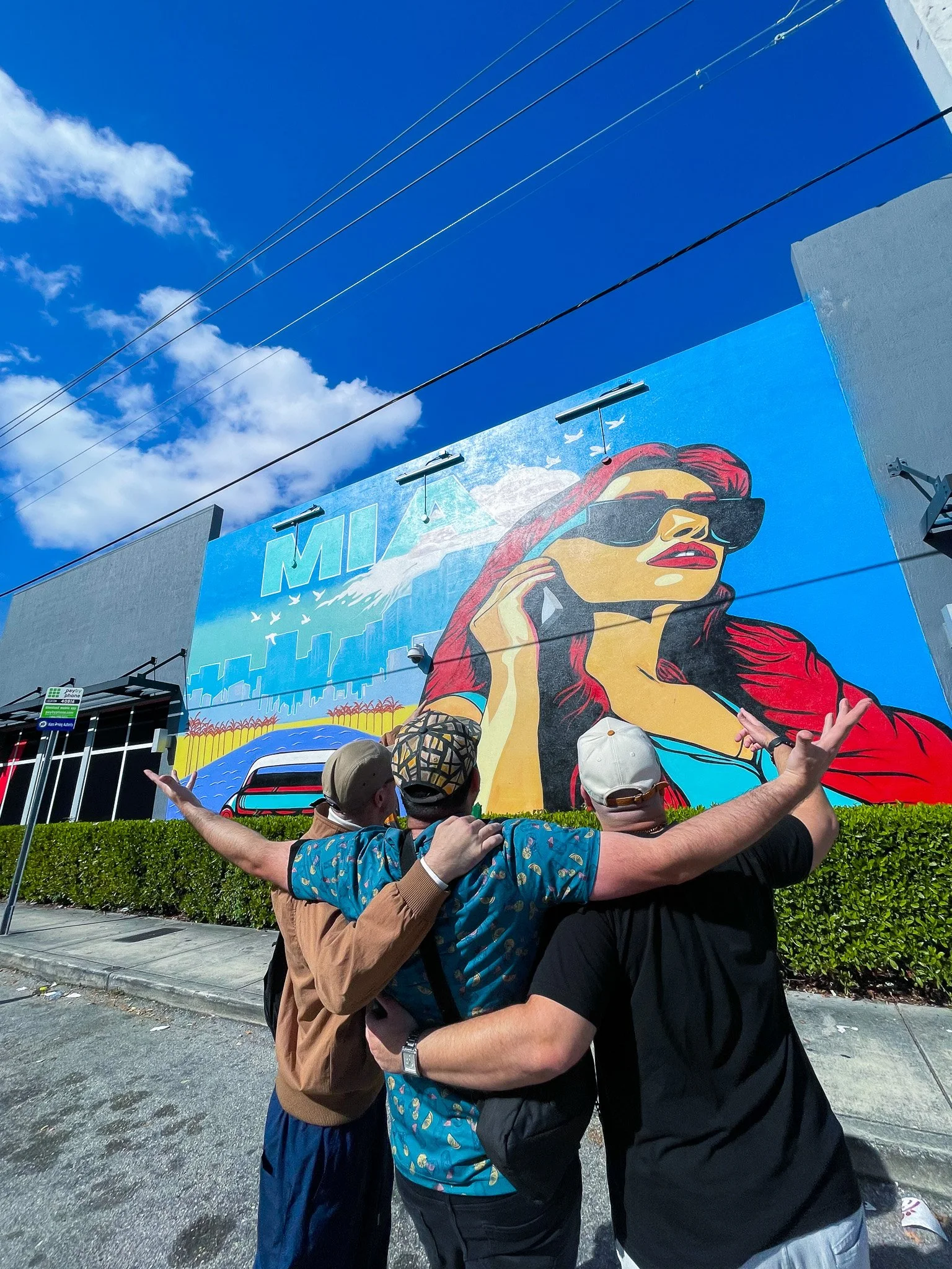 Miami Verizon Mural Selfie with Power 96 Power96 Roc Sol Dee Perez Miss Lushy Project Roadmap Murals in Wynwood Midtown Miami Coconut Grove and Hialeah Murals Project Love Letters to Miami Murals BrandXR Augmented Reality AR Mural