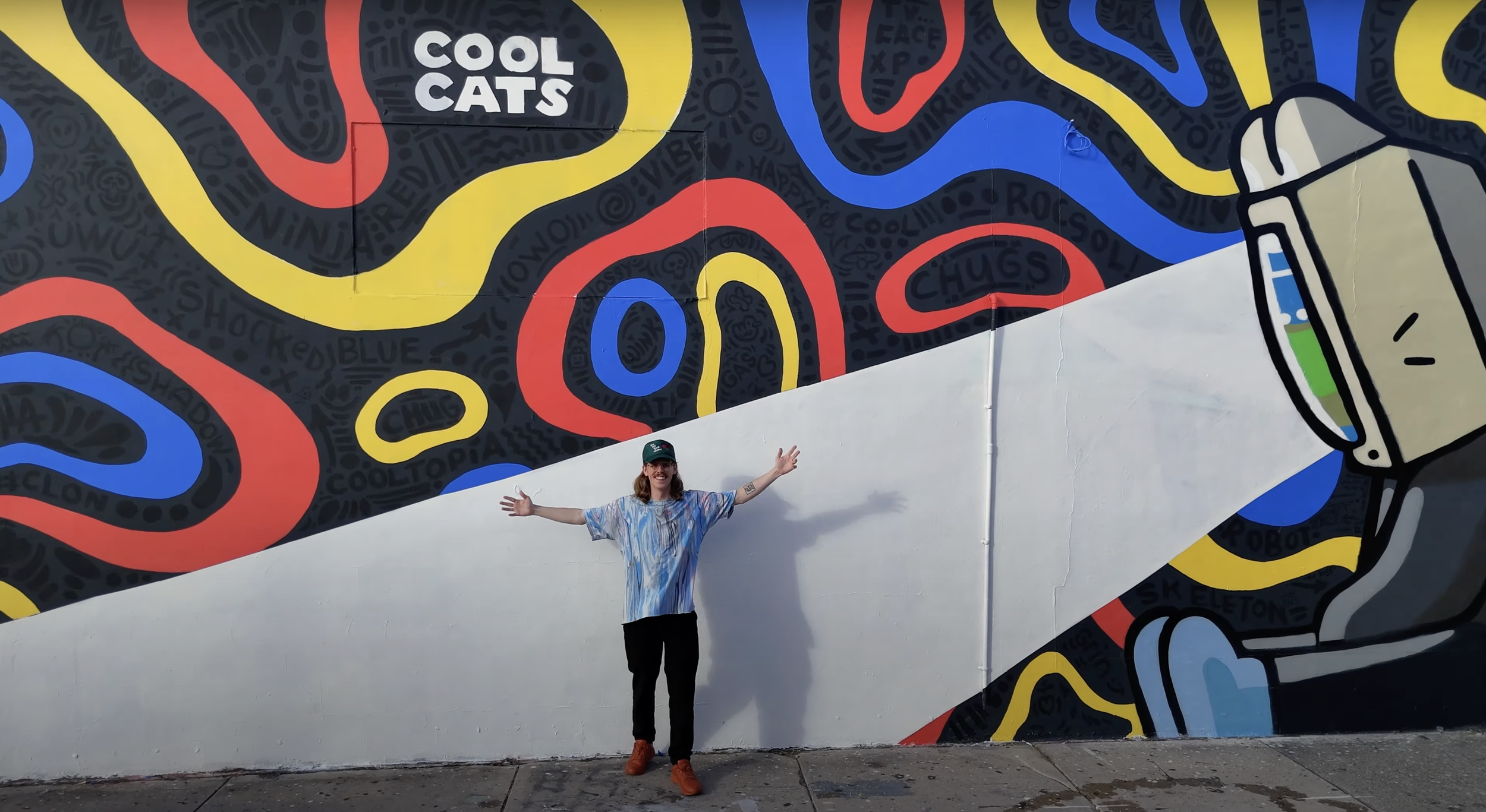 Cool Cats Mural by Roc Sol and Project Roadmap with Clon Swickie Dee Perez Robin Hood Art Basel 2023