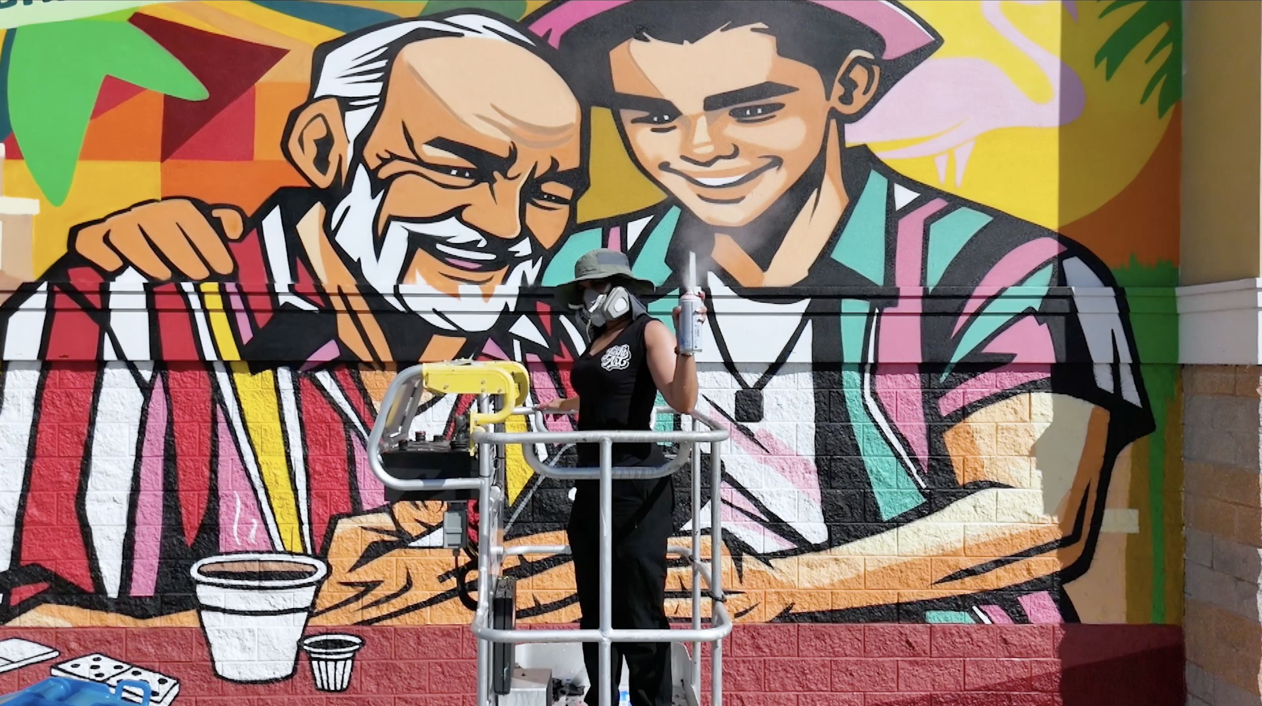Verizon Hialeah Mural by Miss Lushy, Roc Sol, Dennis Perez and Project Roadmap Murals - Miami Mural Team, Hialeah Murals