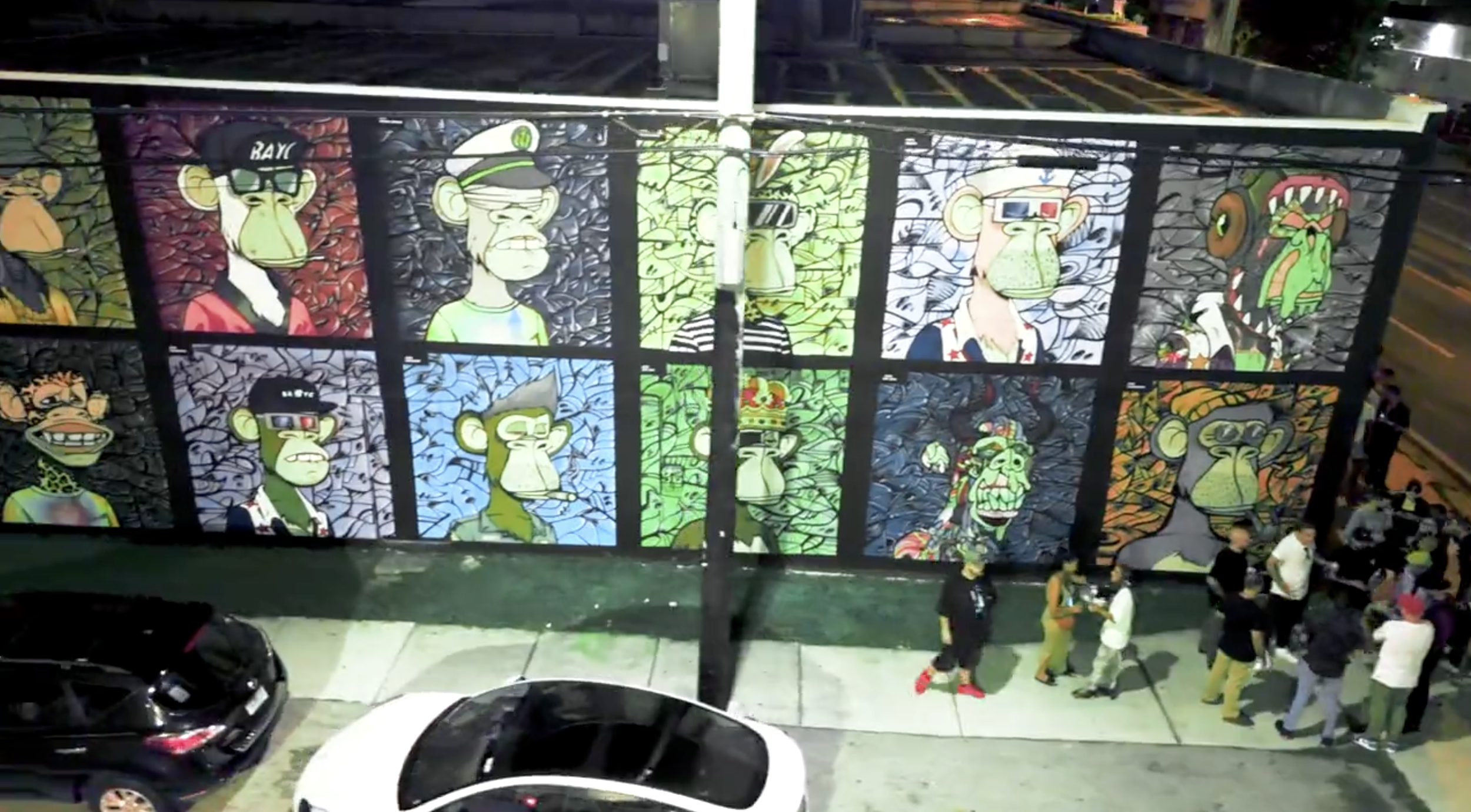 Bored Ape Wall of Fame Mural in Miami by Roc Sol Wynwood Allapattah - BAYC Mural in Miami