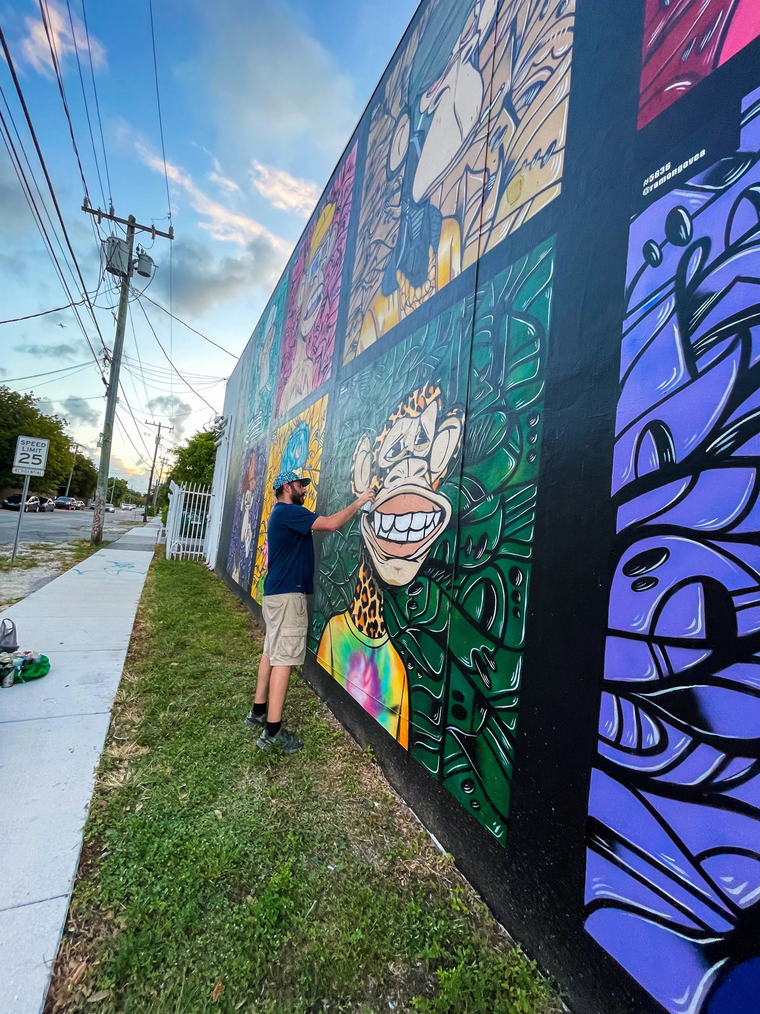 Bored Ape Wall of Fame Mural in Miami by Roc Sol Wynwood Allapattah - BAYC Mural in Miami