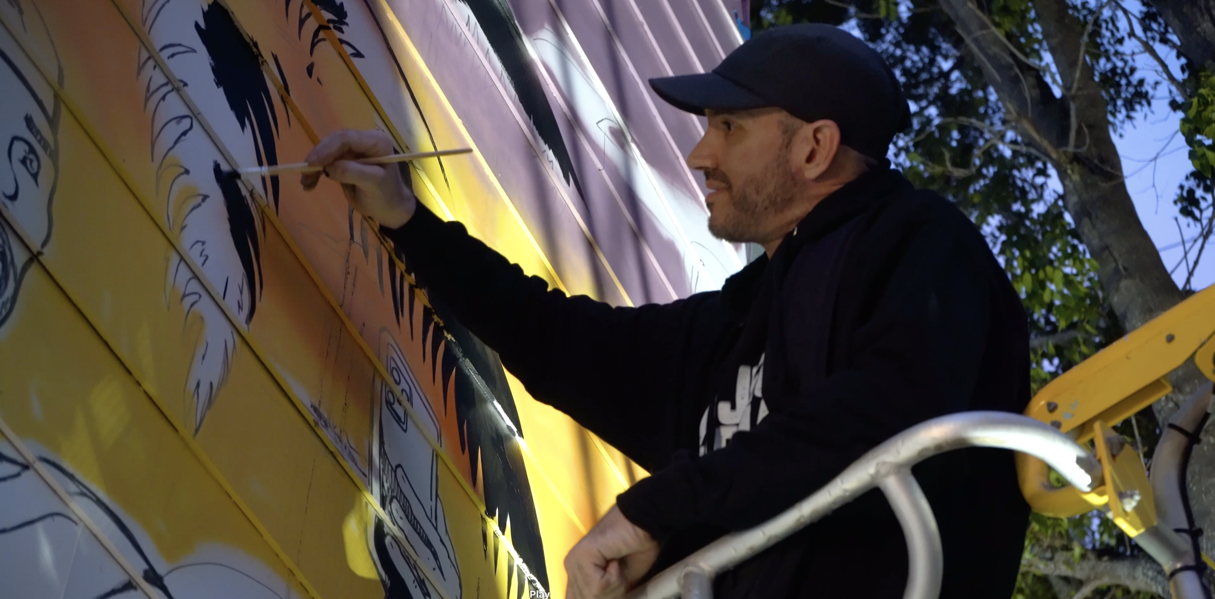 Verizon Coconut Grove Miami Mural by Roc Sol, Dennis Perez and Project Roadmap Murals - Miami Mural Team, Coconut Grove Murals