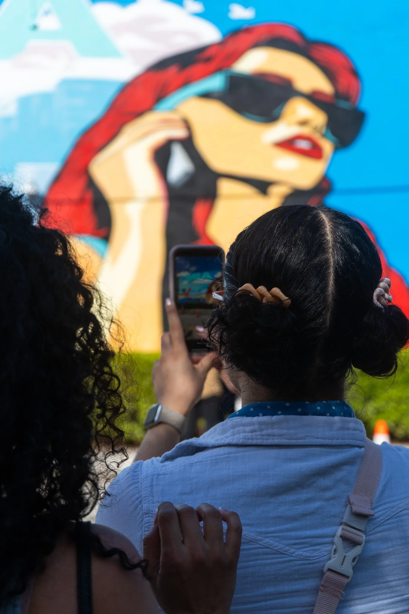 Miami Verizon Mural Selfie with Power 96 Power96 Roc Sol Dee Perez Miss Lushy Project Roadmap Murals in Wynwood Midtown Miami Coconut Grove and Hialeah Murals Project Love Letters to Miami Murals BrandXR Augmented Reality AR Mural