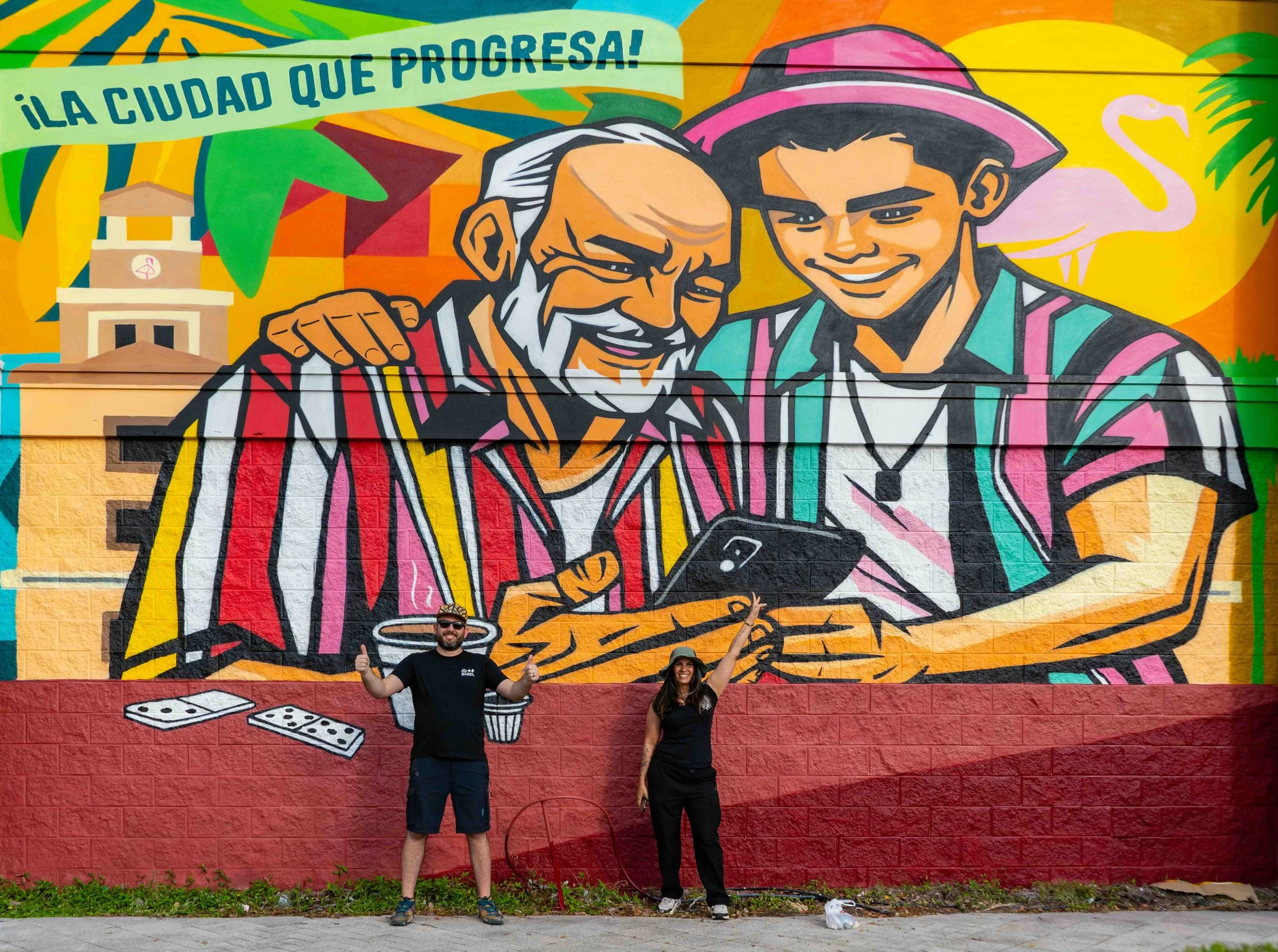 Verizon Hialeah Mural by Miss Lushy, Roc Sol, Dennis Perez and Project Roadmap Murals - Miami Mural Team, Hialeah Murals