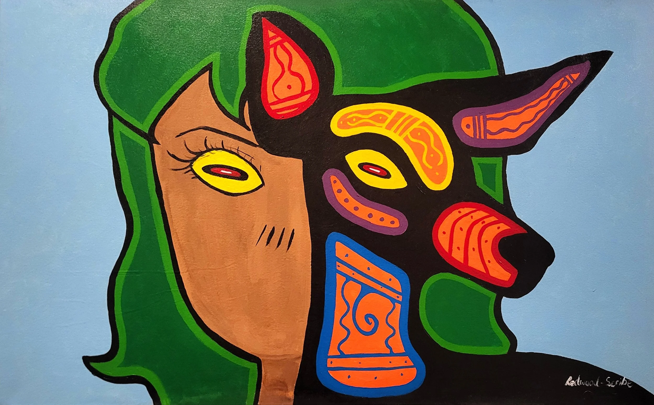 "Deer Woman" acrylic, 2024