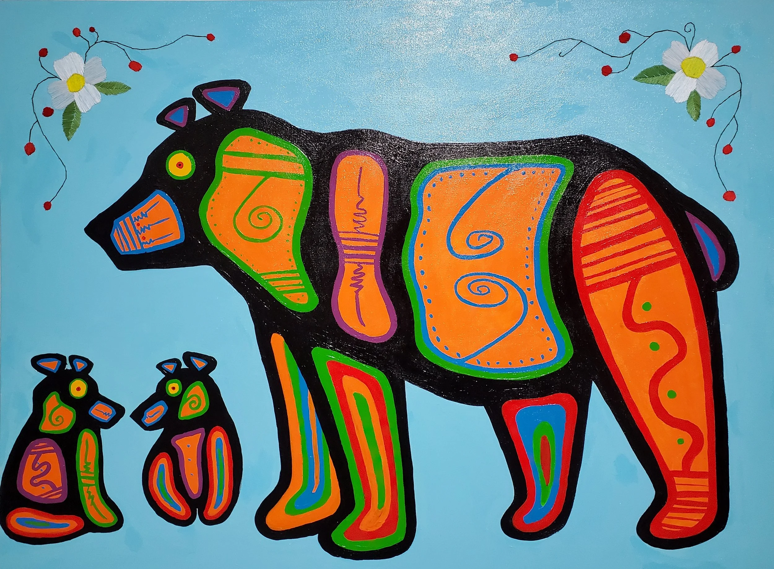 "Bear Clan" acrylic, 2022 - SOLD
