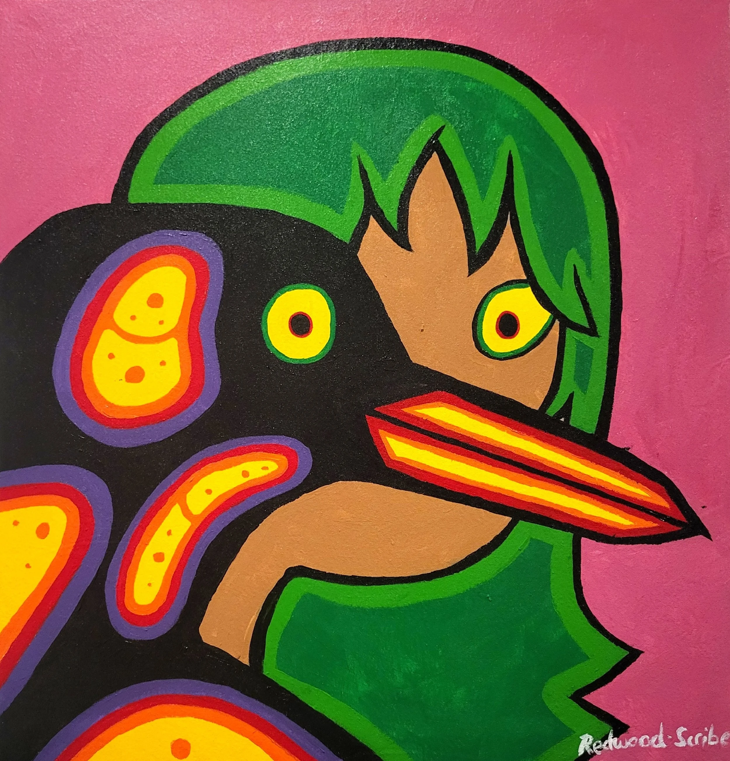 "bird's eye" acrylic, 2024