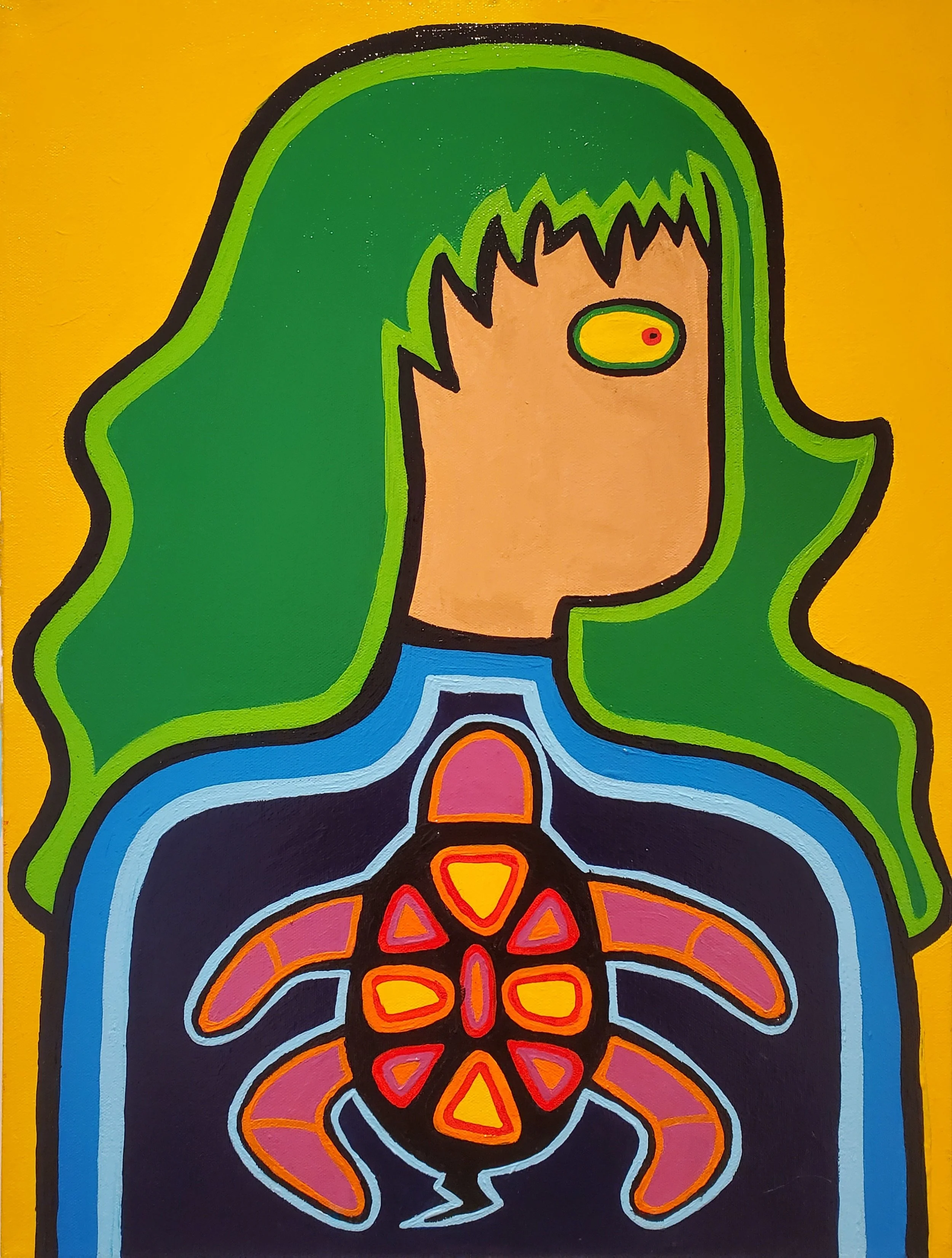 "Kokum | Grandmother" acrylic, 2022 - SOLD