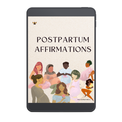 🌿 Mini Postpartum Affirmation Journal – Digital Download