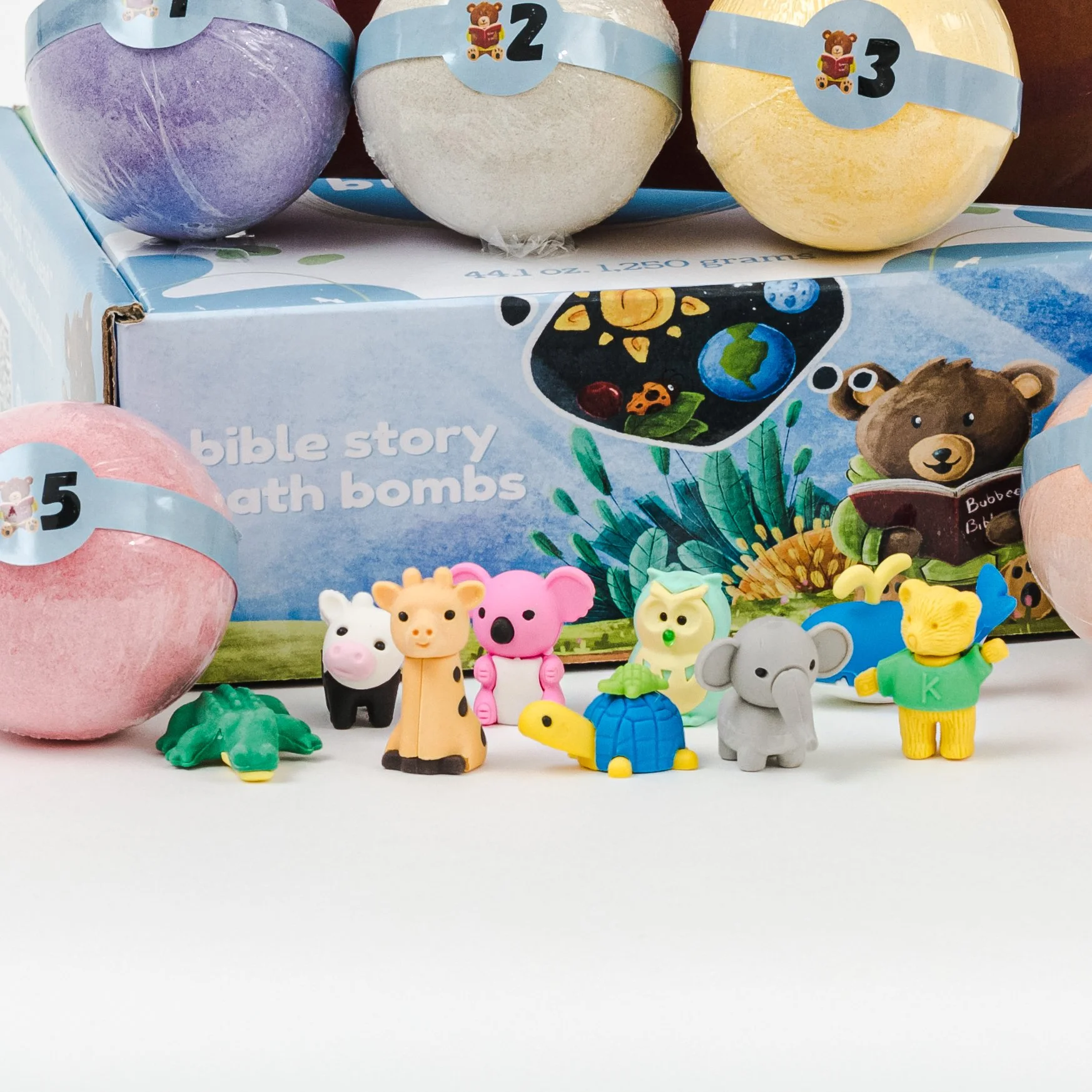 Bibbelbubs - Bath Bombs for Kids with Toy and Bible Story