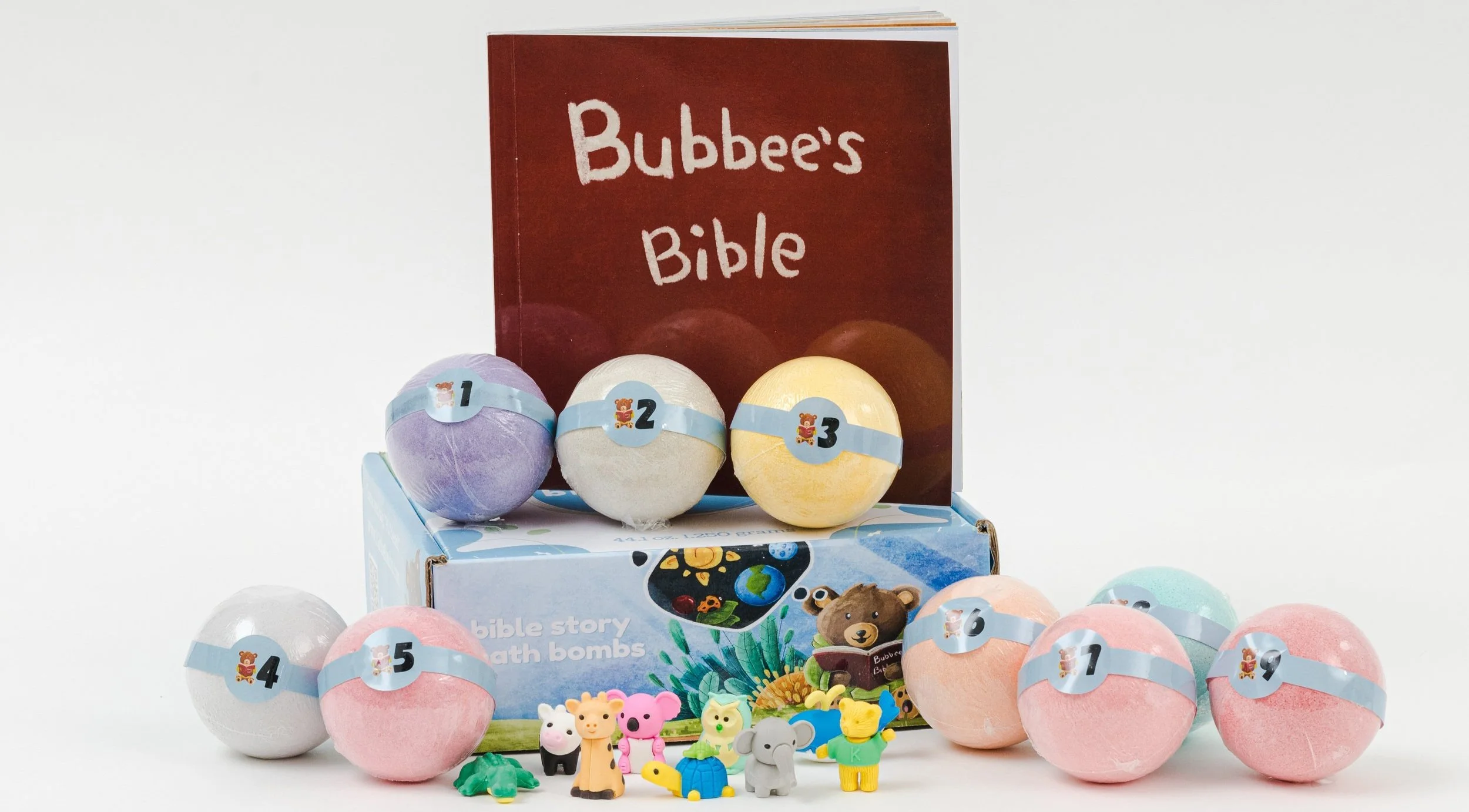 Bibbelbubs - Bath Bombs for Kids with Toy and Bible Story