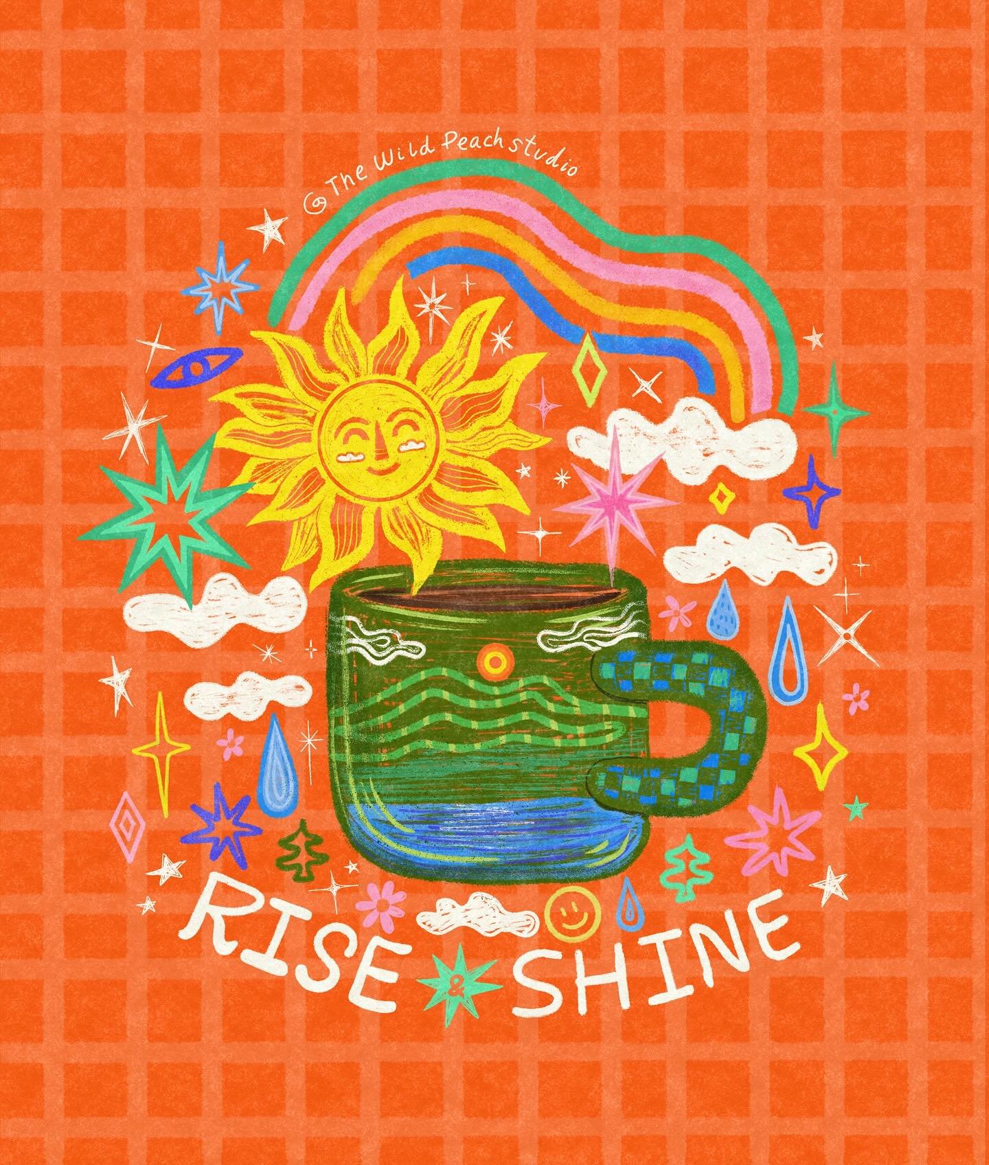 Rise &amp; Shine friends ☕️✨ I hope you have a great day! Prompt 2 for #campcreate2025 hosted with my friends @heyalissandra, @roymeister, @jag.ink, @bee_creates, @daysfullof 💕