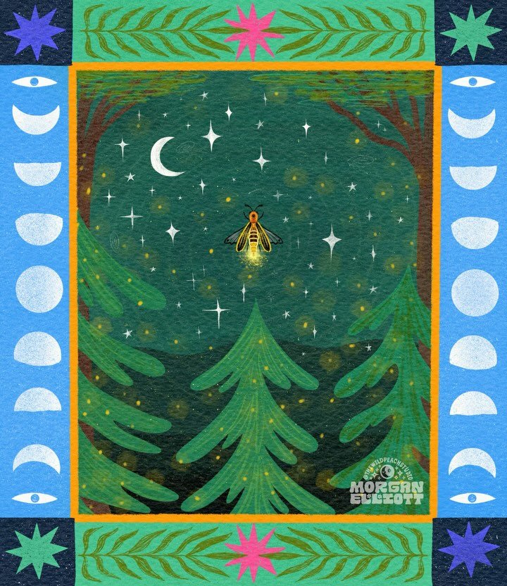 Starry skies &amp; fireflies ✨💫 #campcreate2025 hosted by me &amp; my friends @heyalissandra, @roymeister, @jag.ink, @bee_creates, @daysfullof #fireflies #starrysky #outdoordesign