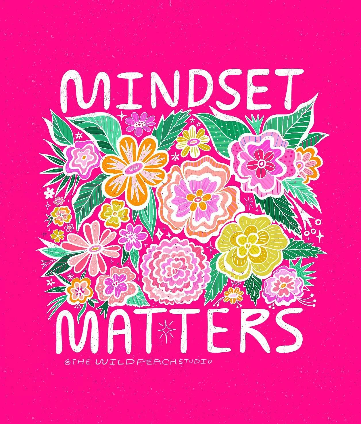 Mindset matters 🌸  My mindset hasn&rsquo;t been great lately so I recolored this older piece to help remind myself and all of you how important it is to have a positive mindset. I have been letting self doubt creep in and been overthinking a lot whe