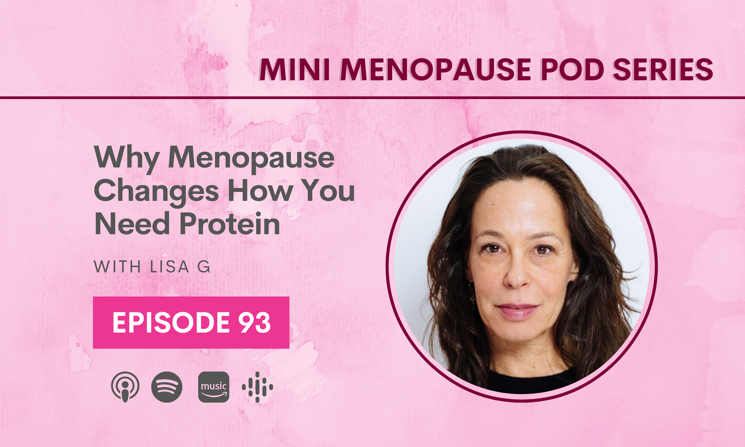 Episode 93: Why Menopause Changes How You Need Protein with Lisa G - Mini Menopause Pod Series