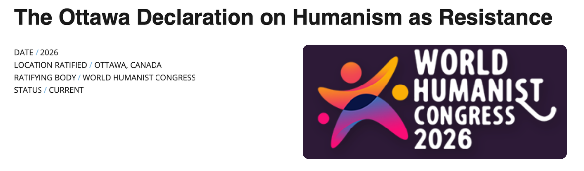 The Ottawa Declaration: World Humanist Congress 2026