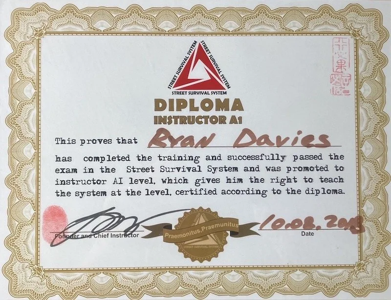 Street Survival System Certificate 