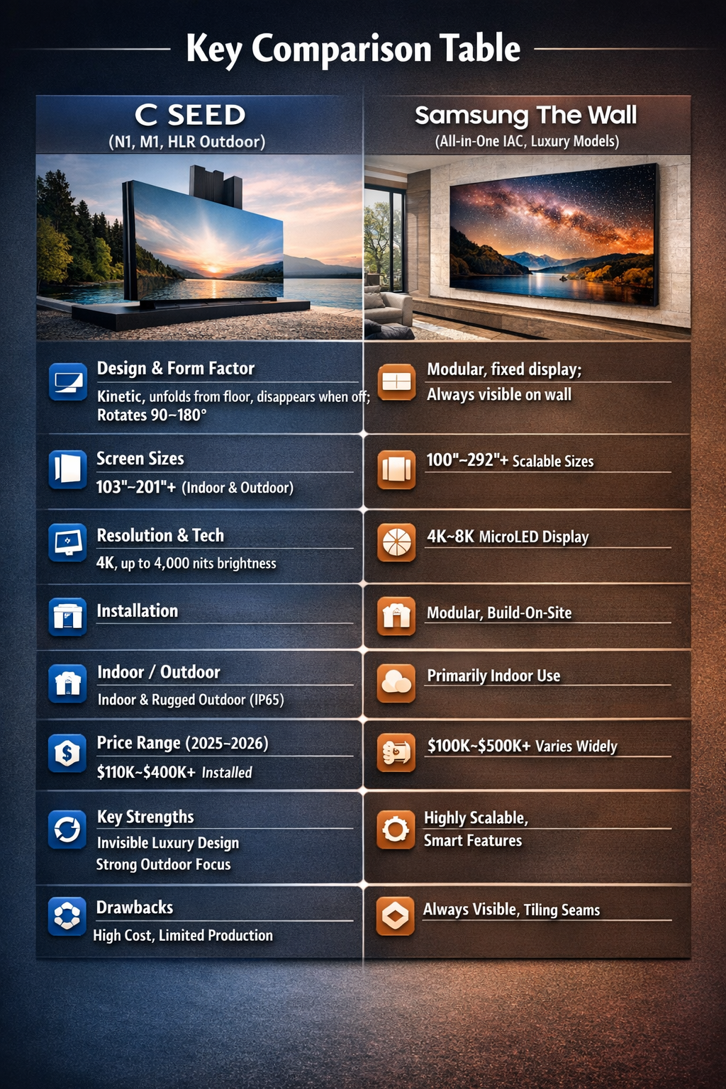 C Seed TV and Samsung The Wall