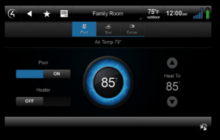 controls for intelligent living spa and pool