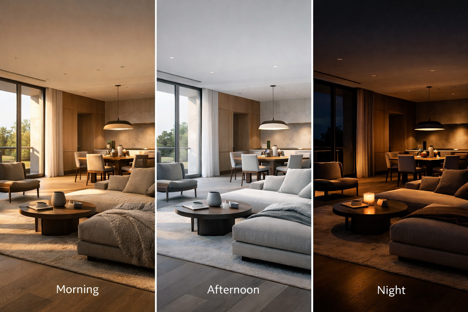 circadian lighting throughout the day