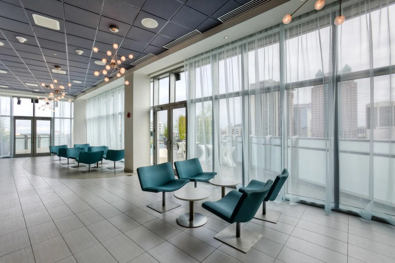 Lutron shading in public spaces