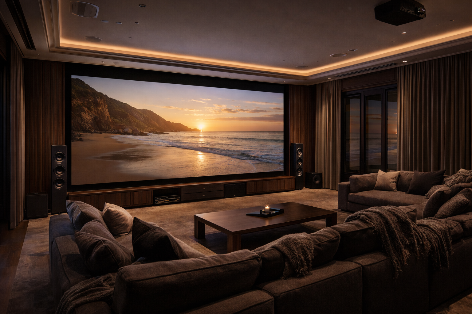 luxury homaptons home theater