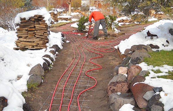 building a heated walkway