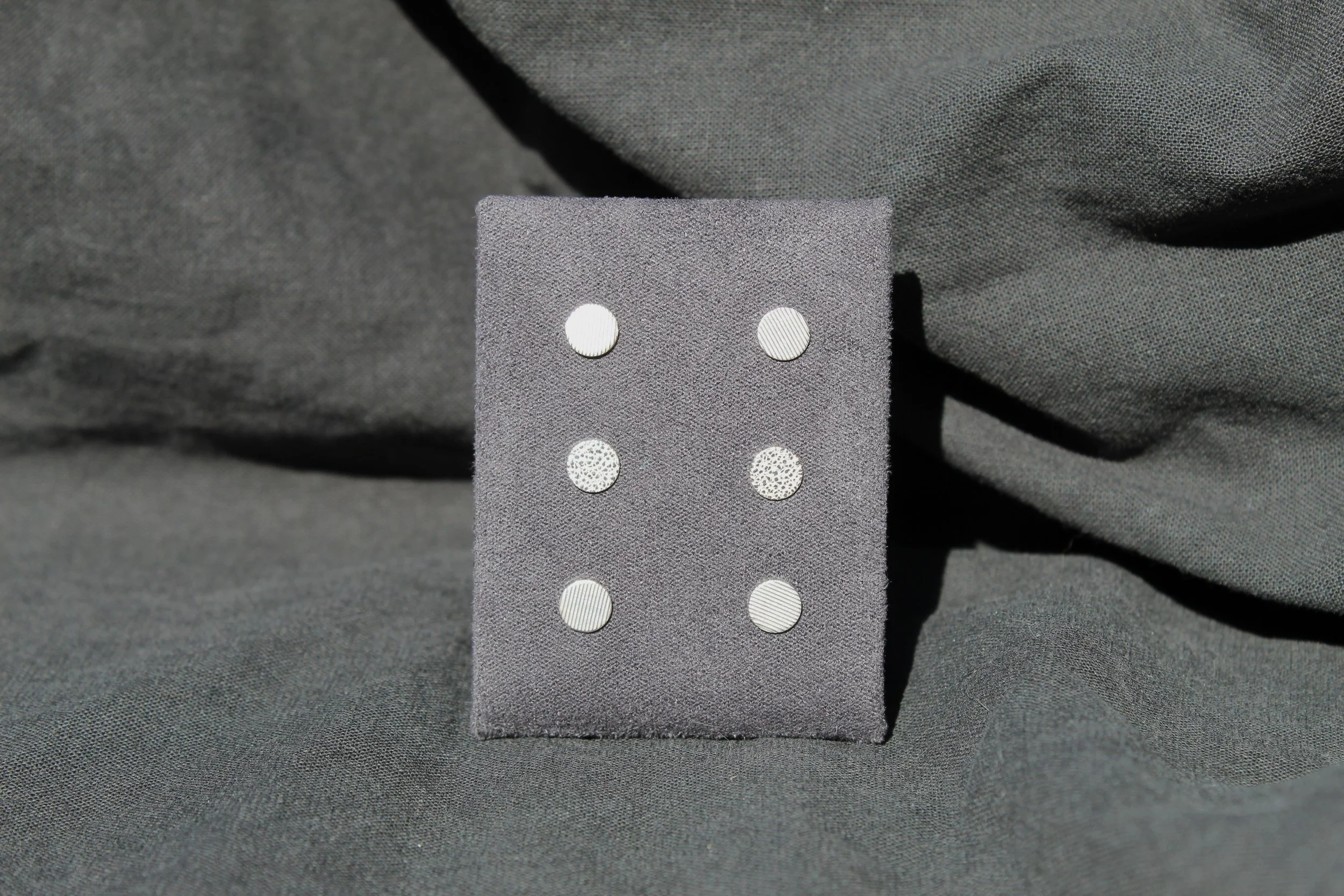 Textured Recycled Silver Stud Earrings
