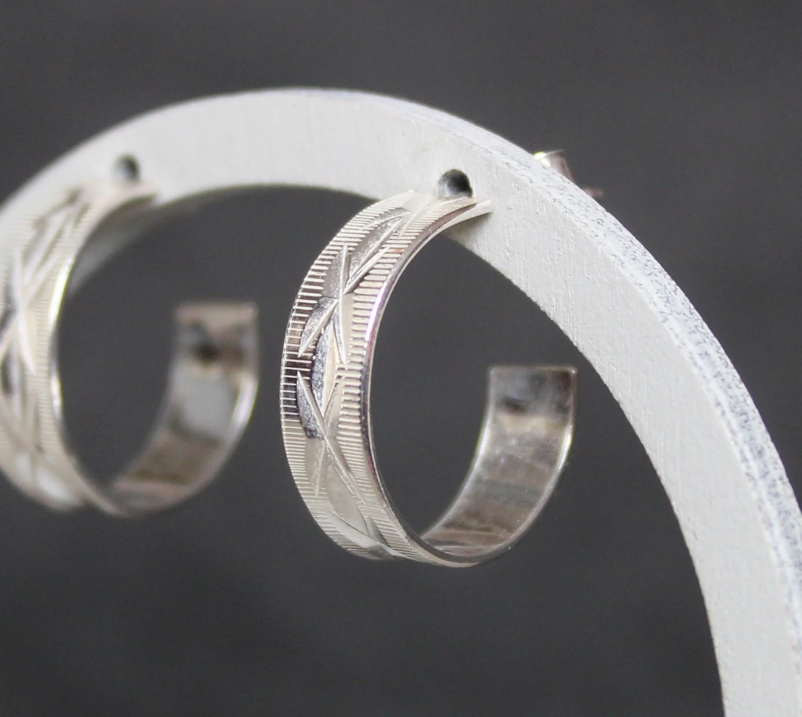 Recycled Silver Christening Bracelet Hoops - Revive 002