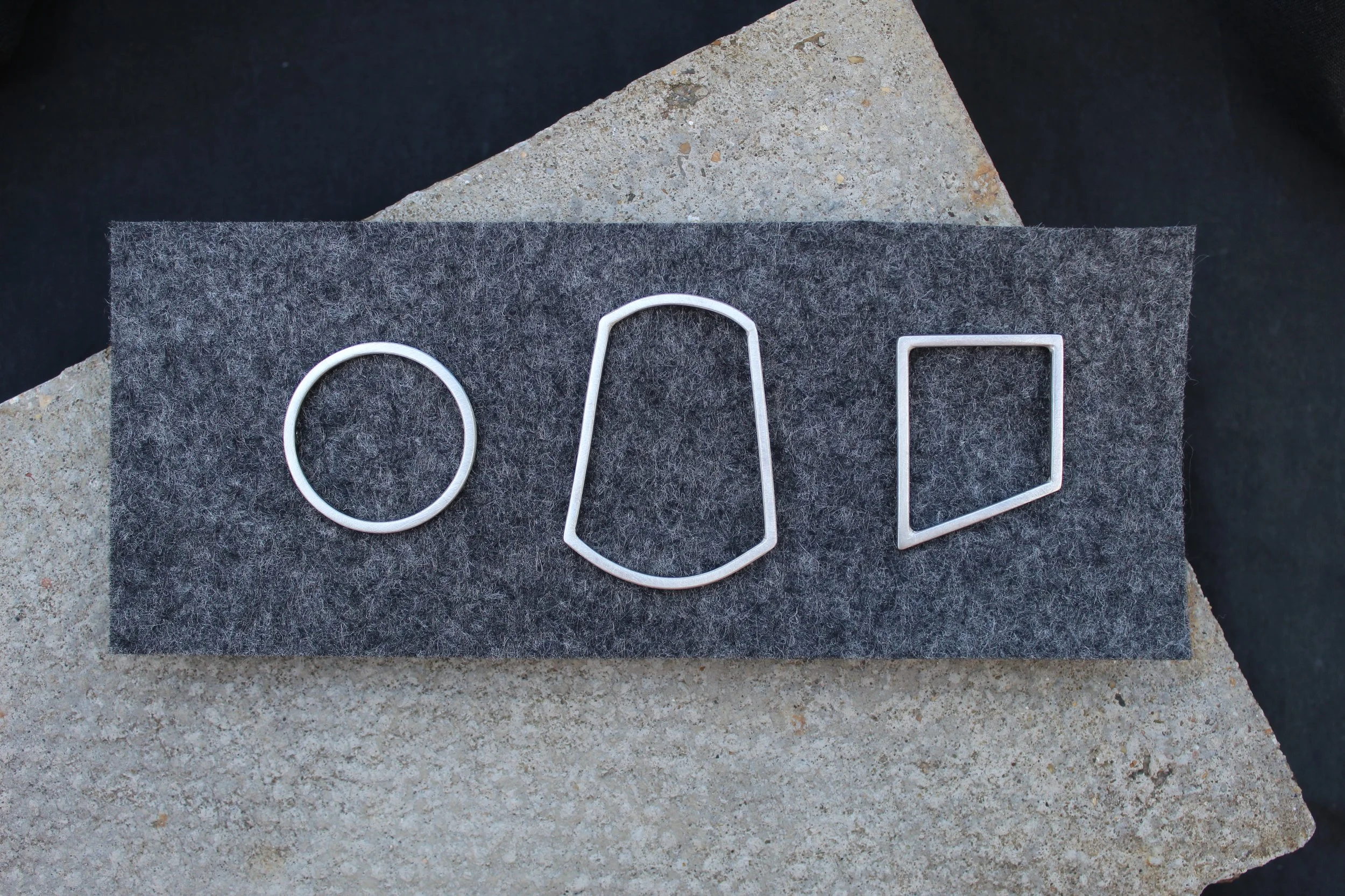 Recycled Sterling Silver Outline Brooch Series