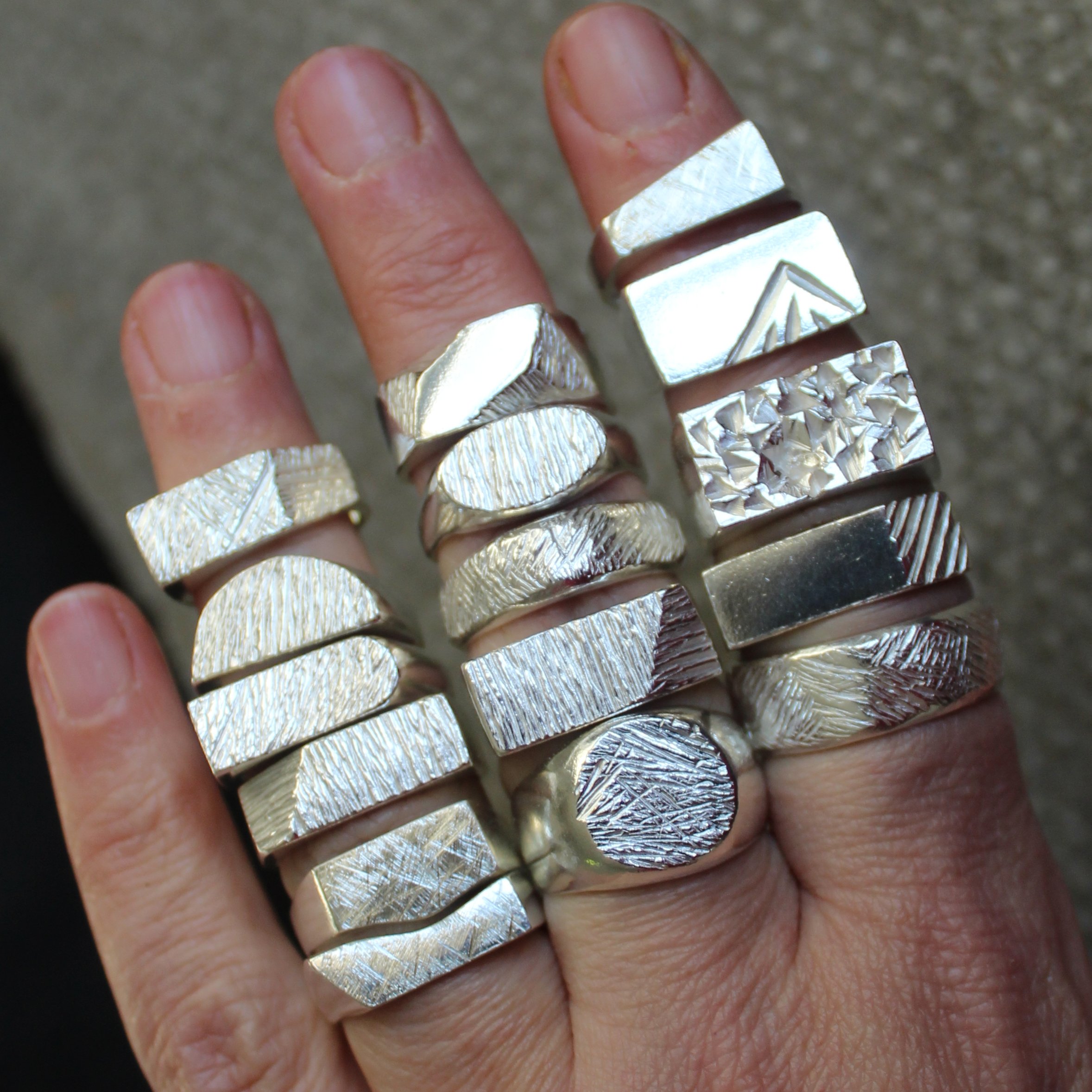 Recycled Silver One of a Kind Rings