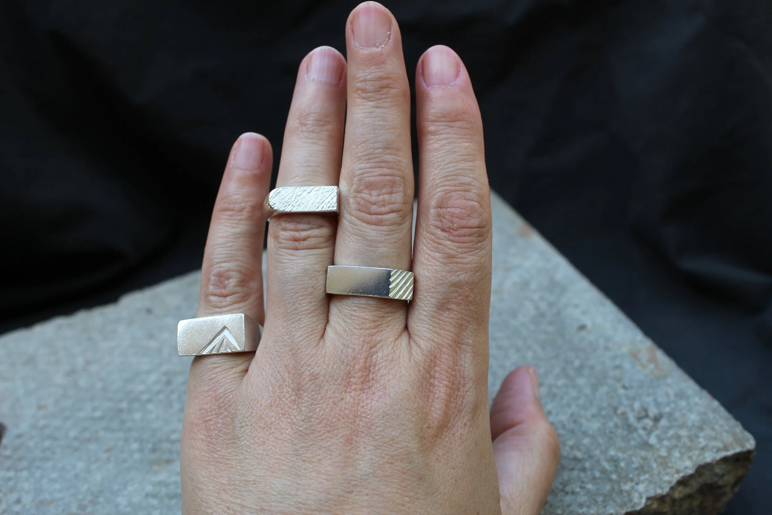 Recycled Sterling Silver Beton Brut Ring Others Collection