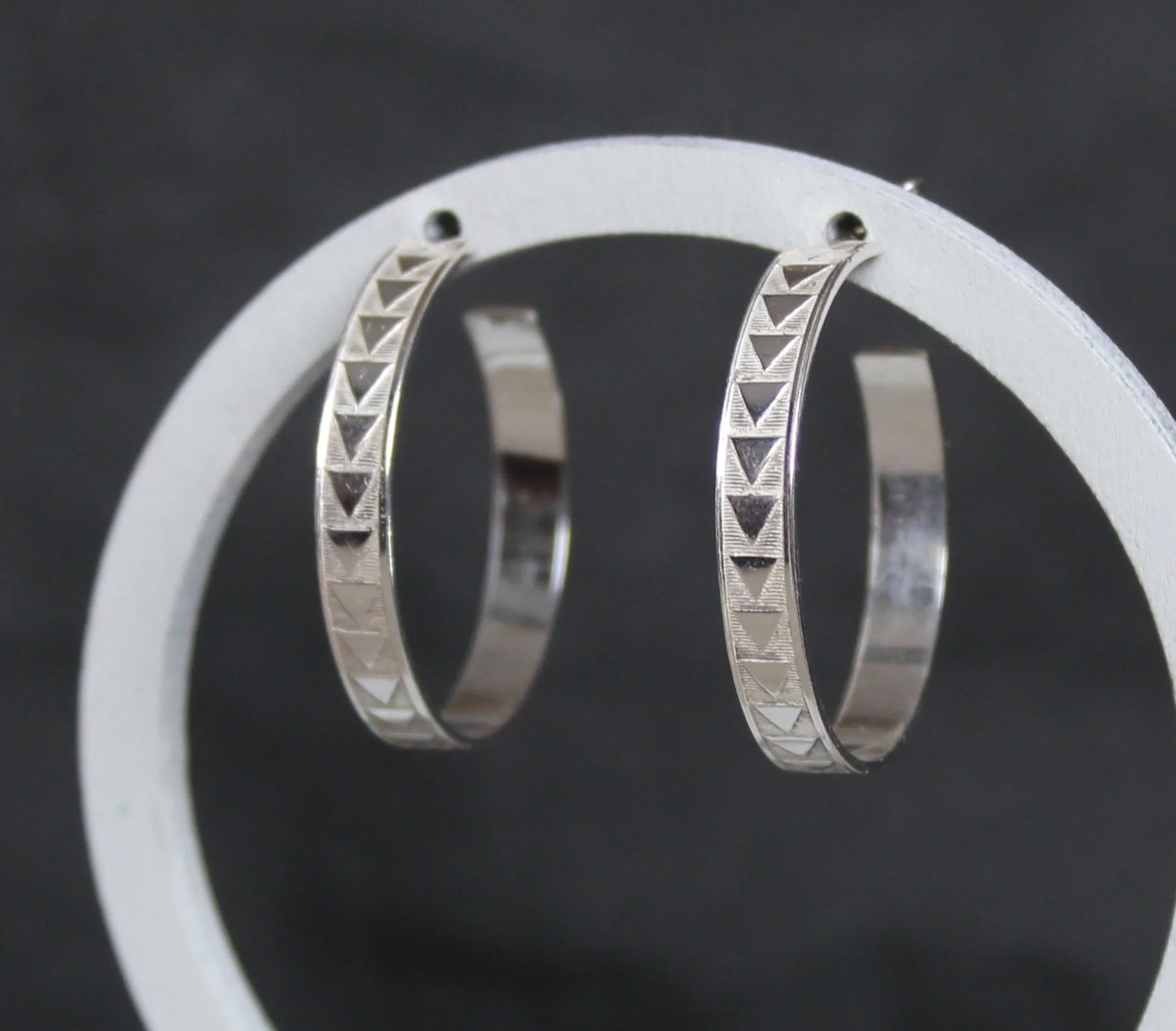 Recycled Silver Christening Bracelet Hoops - Revive 004