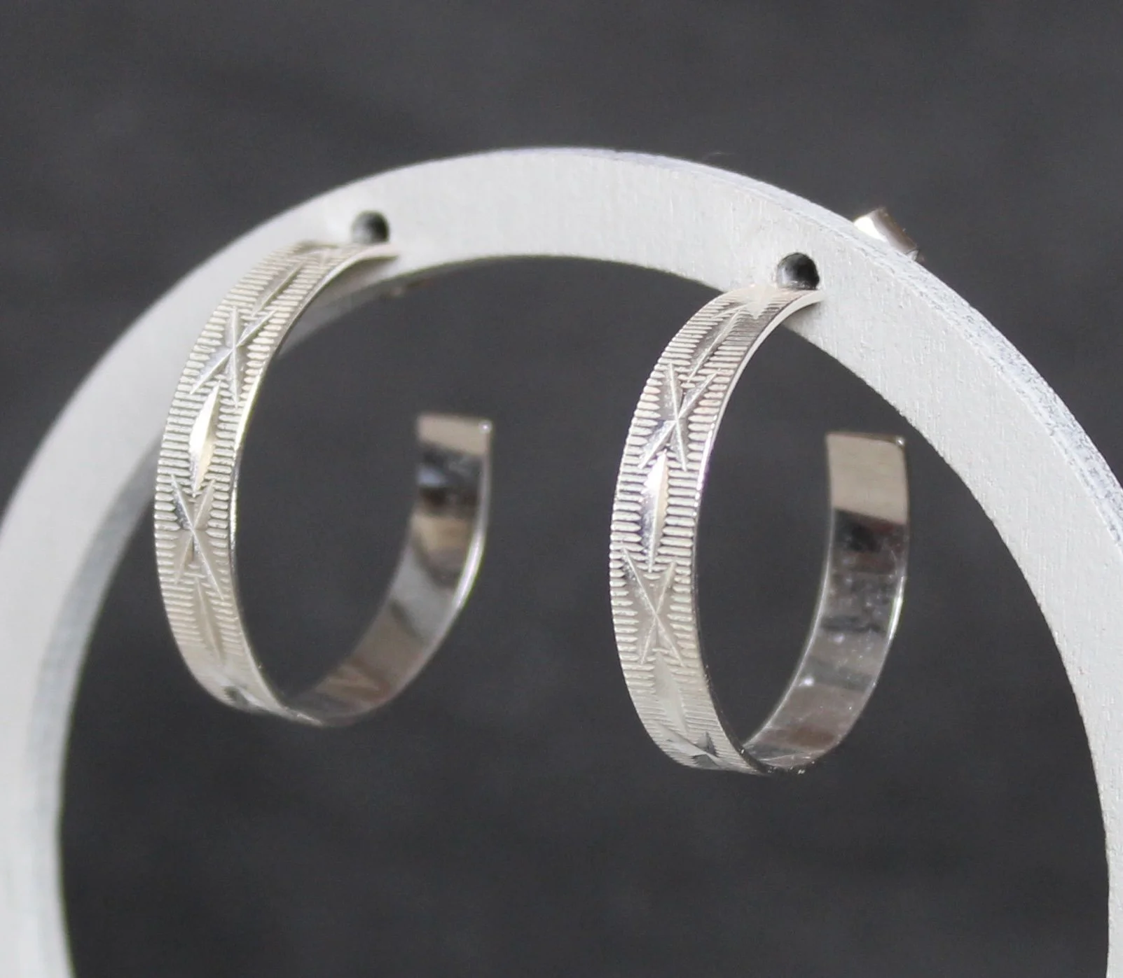 Recycled Silver Christening Bracelet Hoops - Revive 006