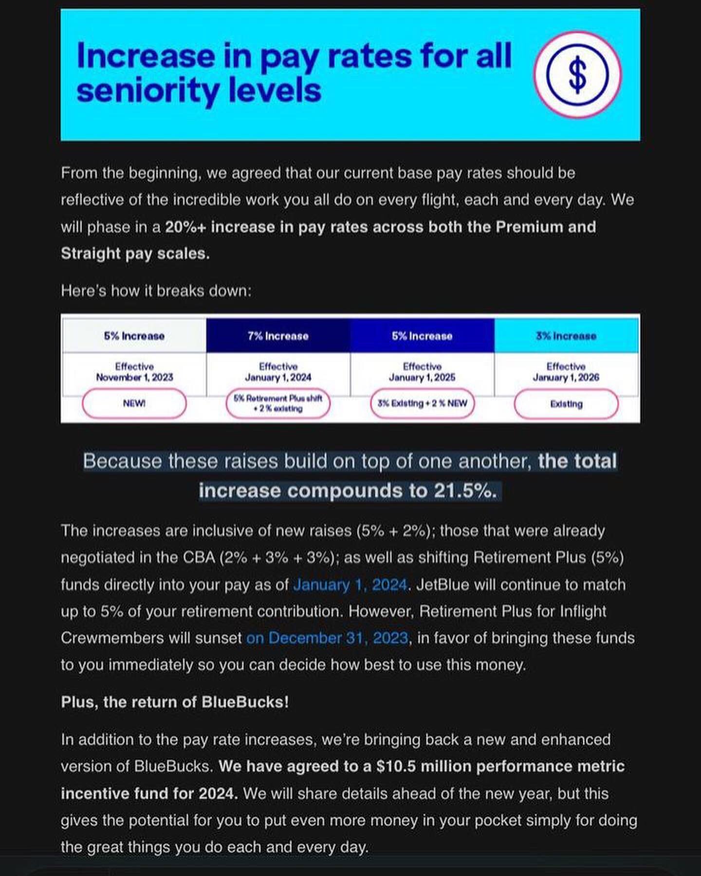 This just in from @jetblue &amp; @twulocal579 📣📣📣📣📣