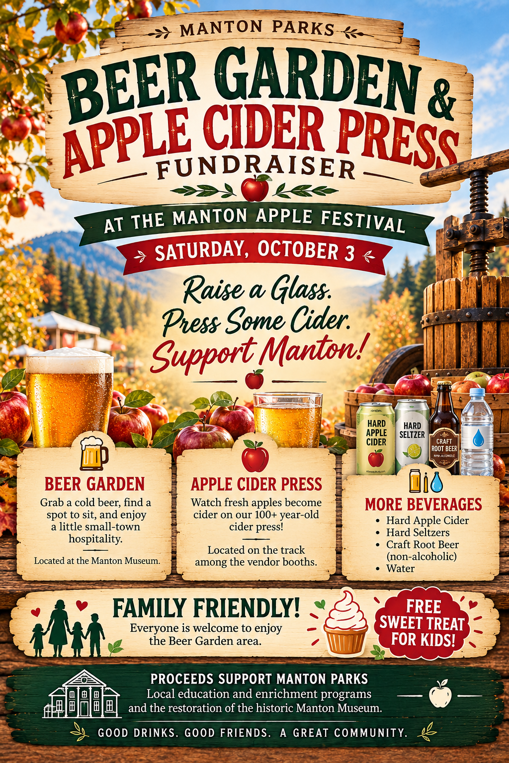 Beergarden and Apple Cider Press Fundraiser