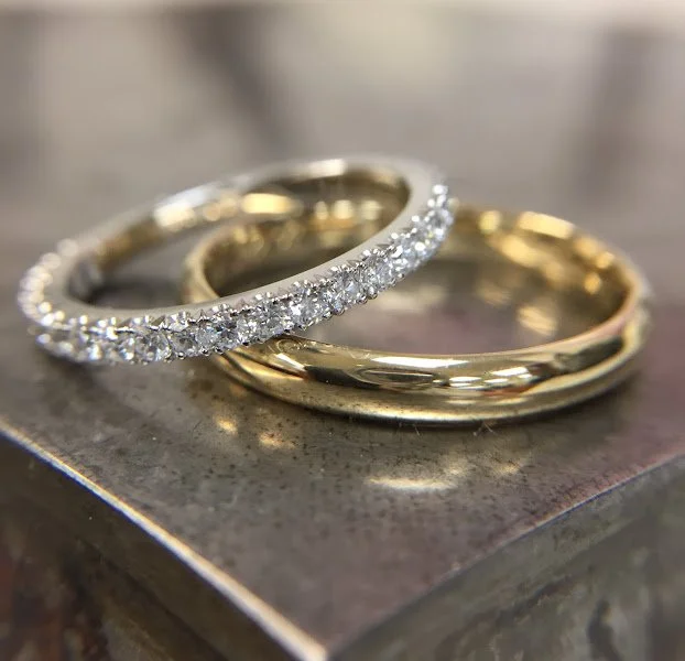 His and hers wedding bands with diamonds 