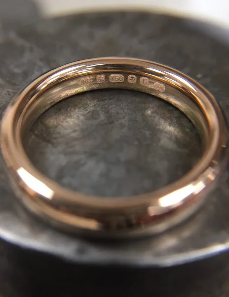 Rose gold wedding band