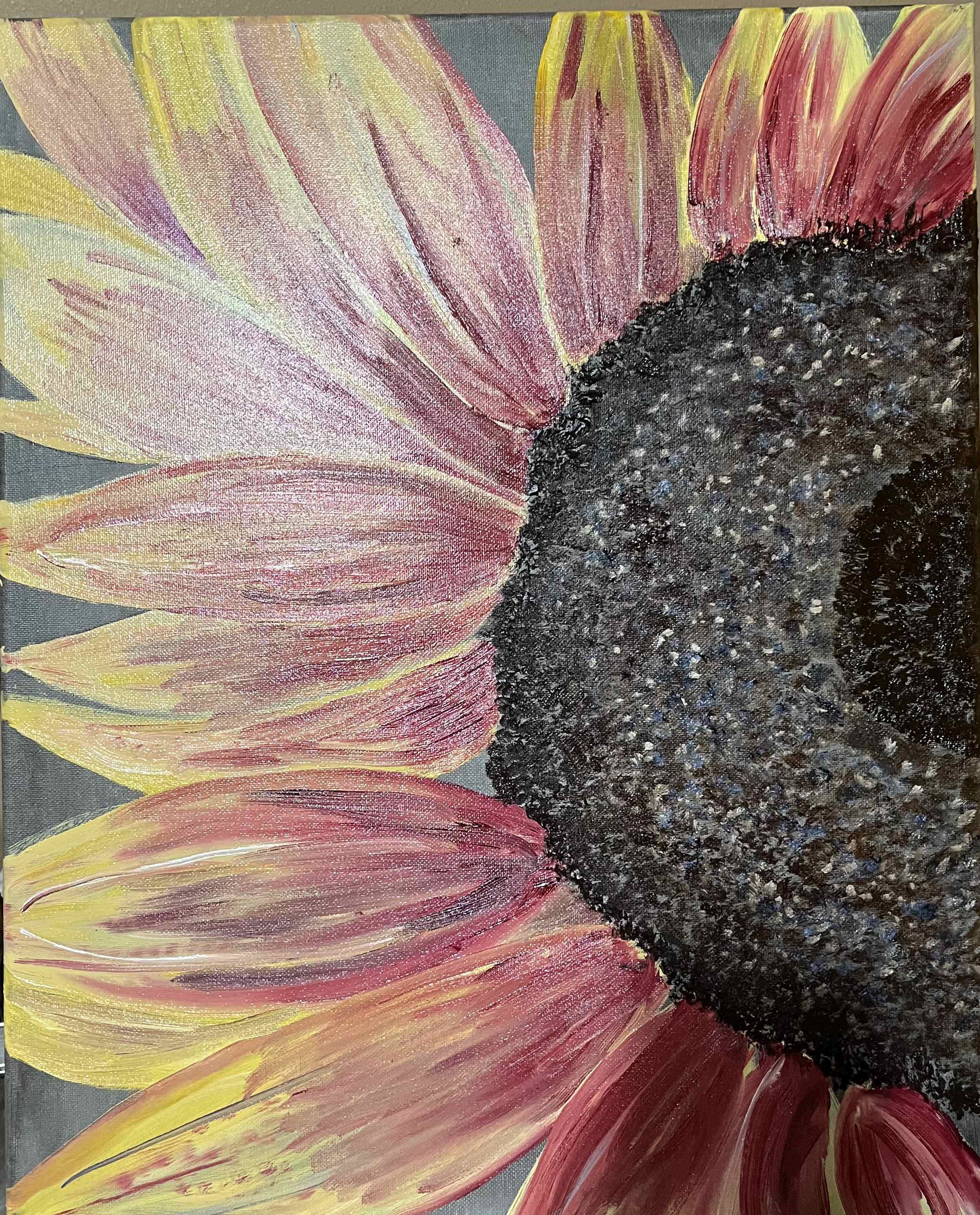 Ruby Sunflower oil on canvas