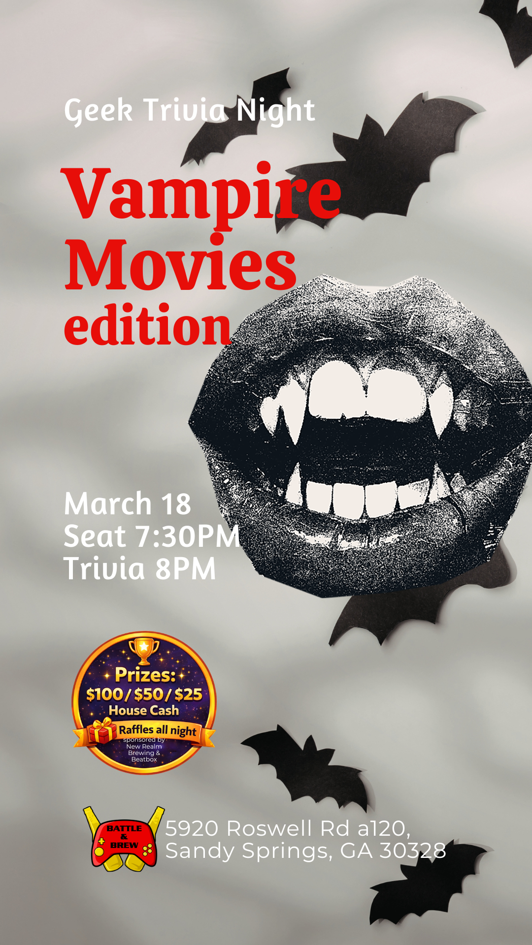 🧛‍♂️ Geek Trivia Night — Vampire Movies Edition 🧛‍♀️