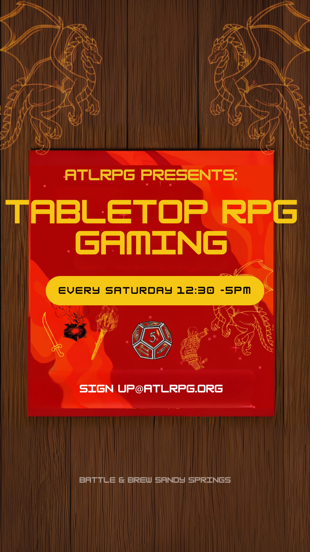 Dungeons &amp; Drafts: TTRPG Saturday with ATLRPG