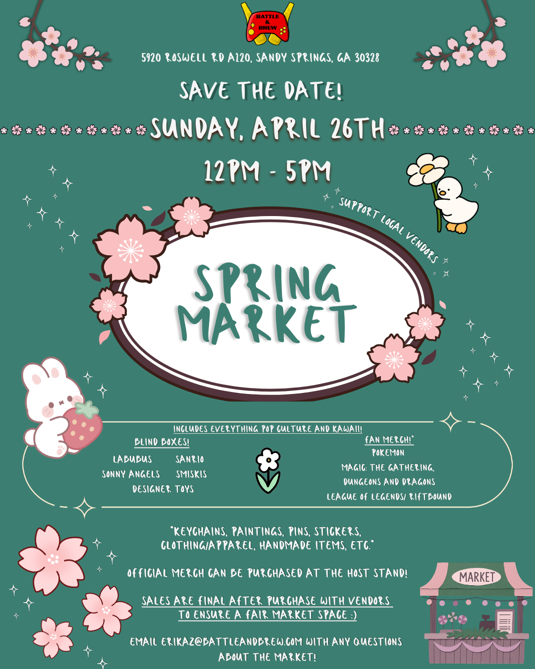 🌸🎁 Spring Market at Battle &amp; Brew 🎁🌸 