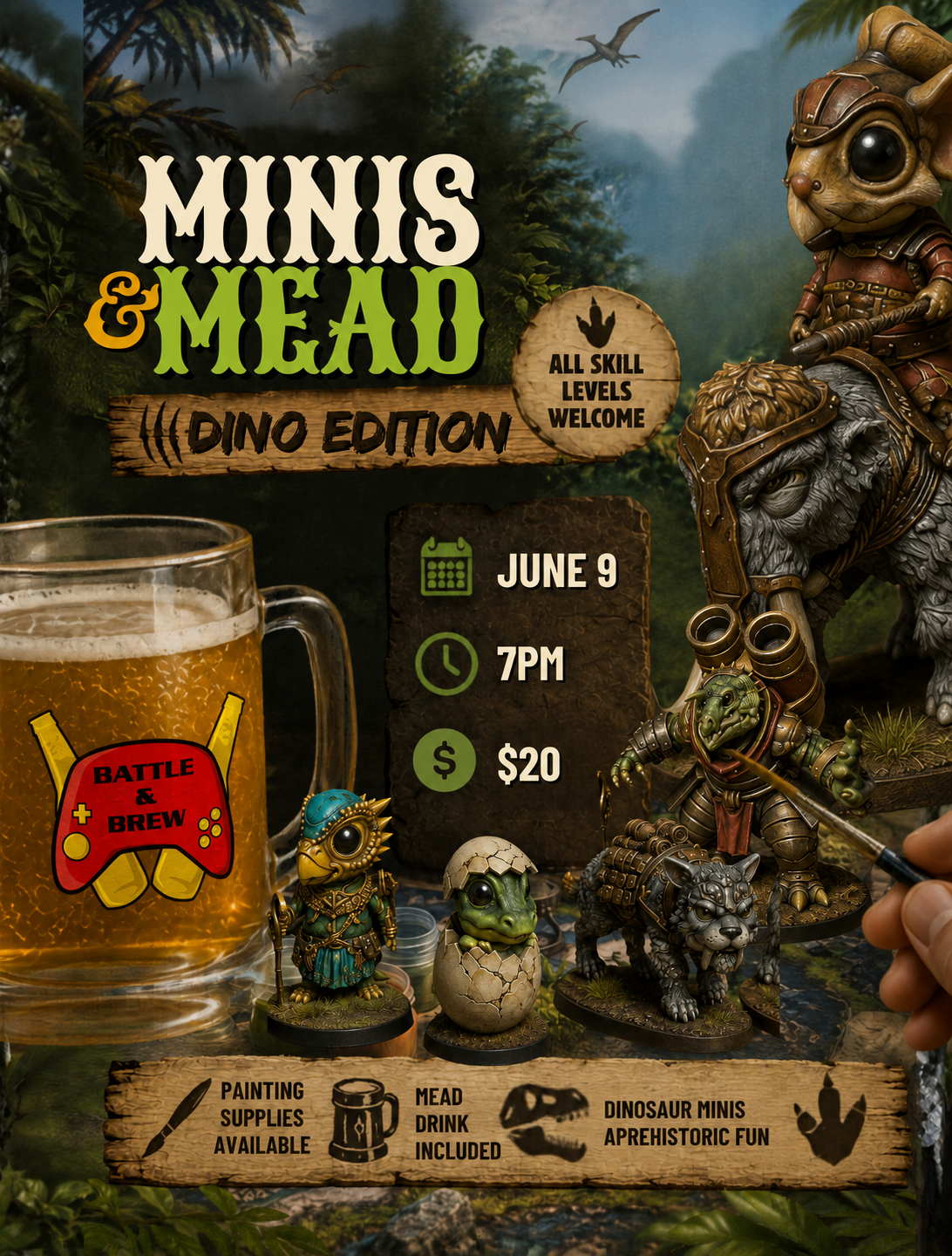 🦖🍻 Minis &amp; Mead - Dino Edition 🦖🍻