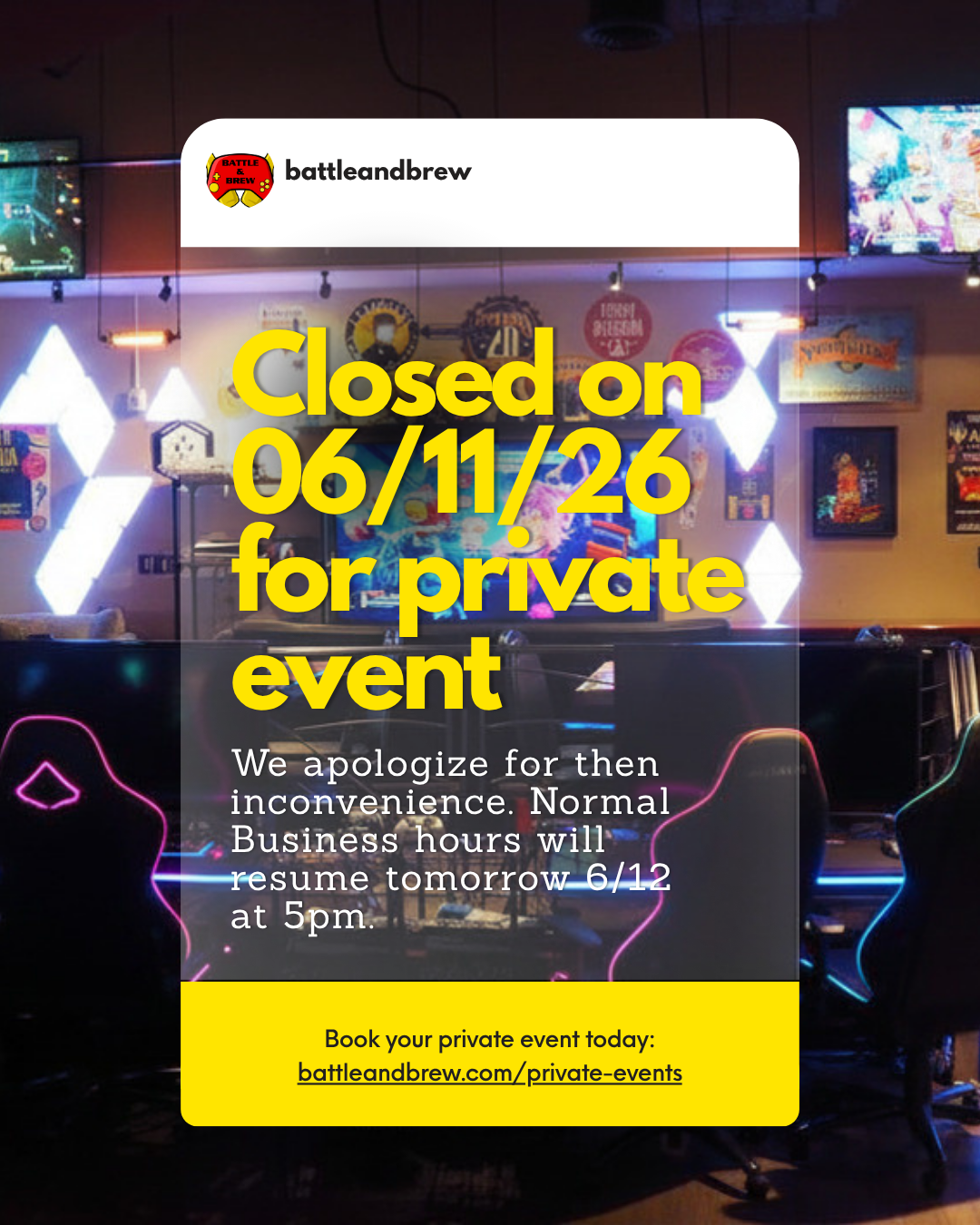 Closed for Private Event