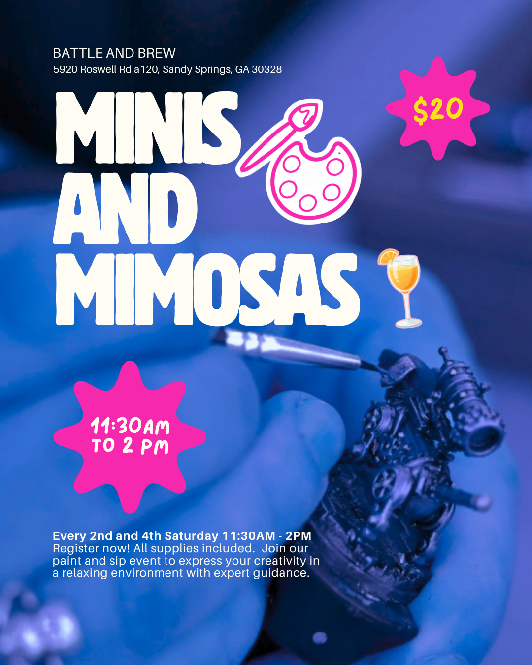 Minis &amp; Mimosas Brunch Paint &amp; Sip